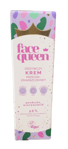 Face Queen odżywczy krem przeciwzmarszkowy Vegan 50 ml.png