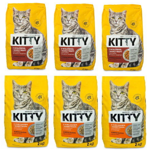 Karma sucha dla kota dorosłego Kurczak Jagnięcina 6x2 kg Kitty (1).png