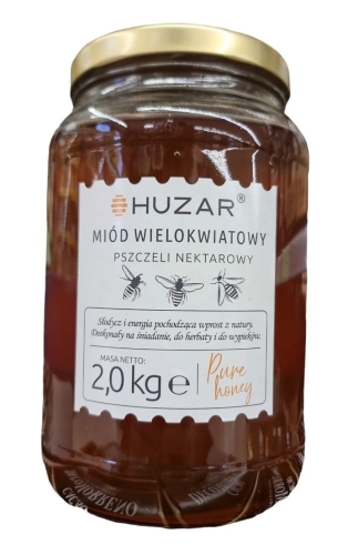 Miód wielokwiatowy pszczeli nektarowy Huzar 2kg.jpg