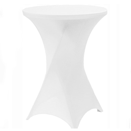 Pokrowiec na Stolik barowy Ø 80 x 110 cm Biały  2.jpg