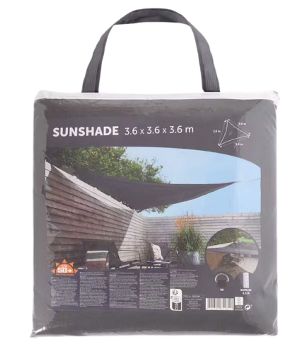 Żagiel przeciwsłoneczny ogrodowy 3,6 x 3,6 x 3,6 m brąz (1).png