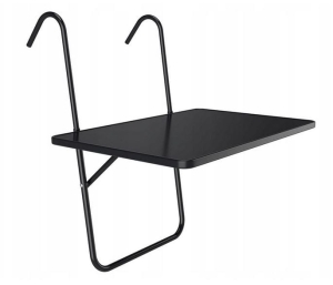 Stolik balkonowy zawieszany 60 x 40 cm czarny Livarno