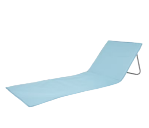 Mata plażowa z oparciem niebieska