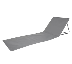 Mata plażowa z oparciem szara