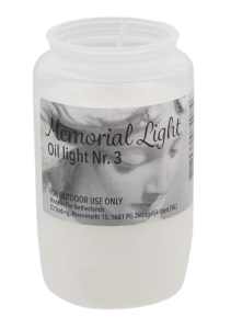 Znicz/wkład do znicza 6 x 9,5 cm biały 1 sztuka