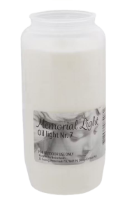 Znicz/wkład do znicza 7 x 14 cm biały