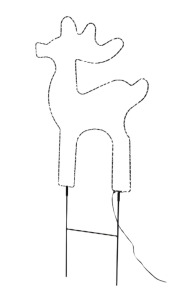 Wbijana podświetlana figurka świąteczna Renifer