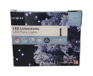 Oświetlenie lampki świąteczne zimny biały 96 LED