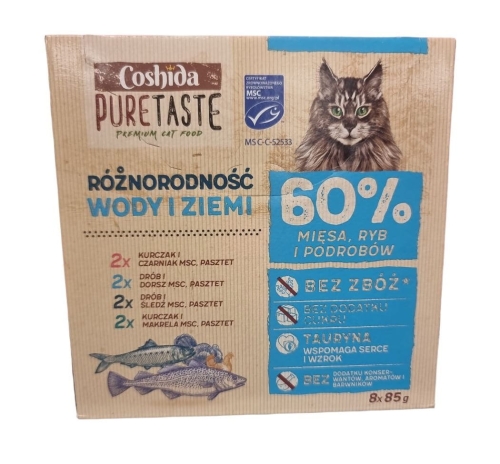 Karma dla kota Coshida Pure Taste Mix 8x85g rybna.jpg