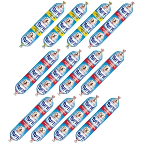 Baton Kiełbasa Karma dla psa z wołowiną i drobiem Mix Puffi 12x 1kg