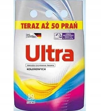 ULTRA Proszek do prania tkanin  KOLOROWYCH 50 prań 3,25 kg