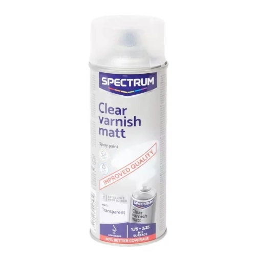 Bezbarwny lakier w sprayu Spectrum Matowy 400 ml .webp