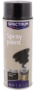 Farba w sprayu wysoki połysk CZARNY 400 ml Spectrum 