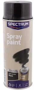 Farba w sprayu wysoki połysk CZARNY 400 ml Spectrum 