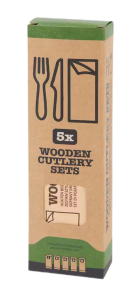 Zestaw drewnianych sztućców do grillowania 5-pak