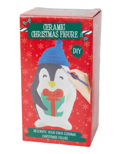 Pomaluj własną figurkę na Boże Narodzenie Pingwin