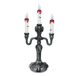 Świecznik Trójramienny podświetlany światłem LED Halloween  39 cm