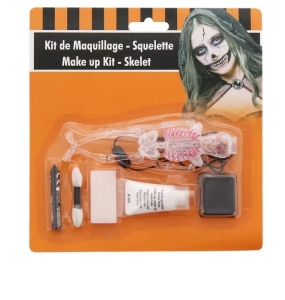 Halloween zestaw do makijażu Squelette 6 elementów