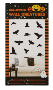 Naklejki na ścianę Halloween Ptaki 12 sztuk