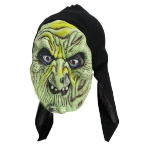 Przerażająca Maska Halloween Potwór z lateksu Zielona