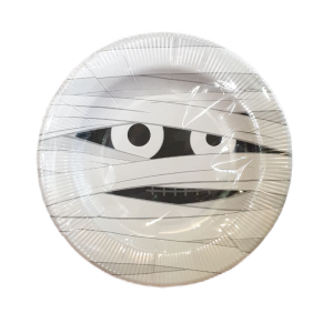 Papierowe talerze Halloween Ø 20 cm 10  sztuk Mumia