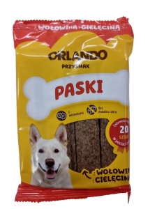 Przysmak Paski dla psa z wołowiną i cielęciną Orlando 200 g 20 szt
