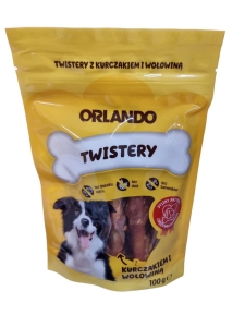 Przysmak Twistery z kurczakiem i wołowiną Orlando 100 g
