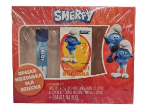 Zestaw suplementów diety dla dzieci  + opaska na rękę Smerfy czerwone