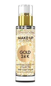 Rozświetlająca baza pod makijaż ze złotem 24k Bielenda MAKE-UP ACADEMIE GOLD FLAKES 24k 30 ml