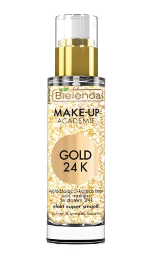 Rozświetlająca baza pod makijaż ze złotem 24k Bielenda MAKE-UP ACADEMIE GOLD FLAKES 24k 30 ml