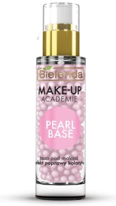 Różowa baza pod makijaż efekt poprawy kolorytu Bielenda MAKE-UP ACADEMIE PEARL BASE 30 ml