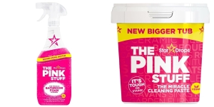 VEGAN Zestaw Pink Sfuff Pasta czyszcząca 850 ml + Pianka do łazienki 850 ml