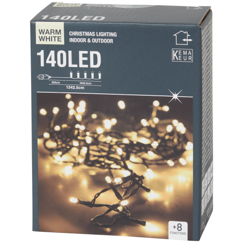 Lampki Oświetlenie świąteczne Regular 140 lampek LED  10 + 3 metry.png