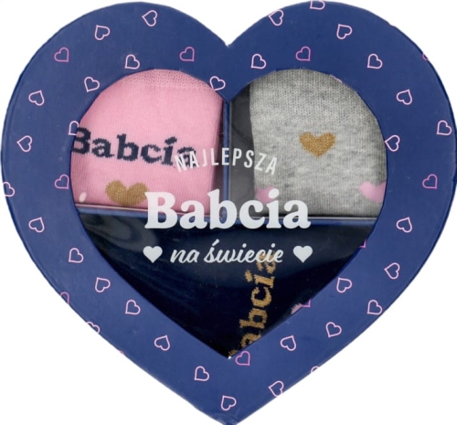 Skarpety w pudełku Najlepsza Babcia na świecie 35-40 3-pak prezent na Dzień Babci Eloy.jpg