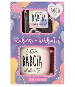 Zestaw prezentowy herbata i kubek Jestem Babcią i lubię to! prezent na Dzień Babci