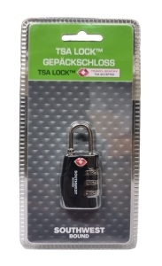 Kłódka zamek na szyfr do bagażu z systemem TSA Lock czarna