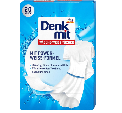 Denkmit Wybielające chusteczki do prania białego 20 szt.png