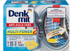 Denkmit Tabletki czyszczące i zapobiegające osadzaniu się kamienia w pralkach 60 szt.