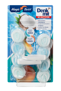 Denkmit Zawieszka do WC Magic Twist Mango-Kokos 2 szt.