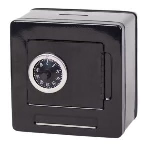 Mini sejf zamkiem szyfrowym 13,5 x 11 x 13,5 cm metal Czarny
