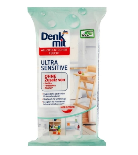 Denkmit Chusteczki nawilżane wielofunkcyjne Ultra Sensitive 50 szt.jpg