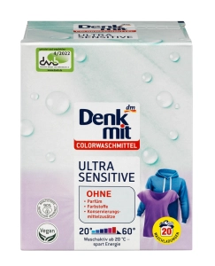 Denkmit Proszek do prania tkanin kolorowych Ultra Sensitive 20 prań 1,35 kg