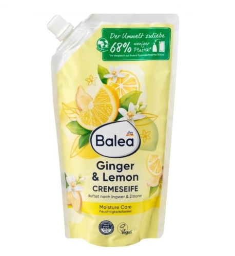 Balea Mydło w płynie Ginger &amp; Lemon  Imbir Cytryna opakowanie uzupełniające 500 ml.jpg