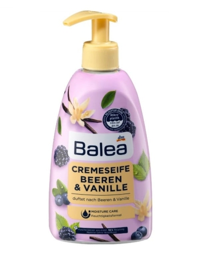 Balea Mydło w płynie z pompką jagoda wanilia 500 ml.jpg