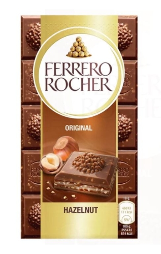 Ferrero Rocher Czekolada z orzechowym nadzieniem i kawałkami orzechów 90g.JPG