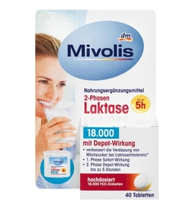 Mivolis Suplement diety Laktaza 18000 o przedłużonym uwalnianiu 40 szt