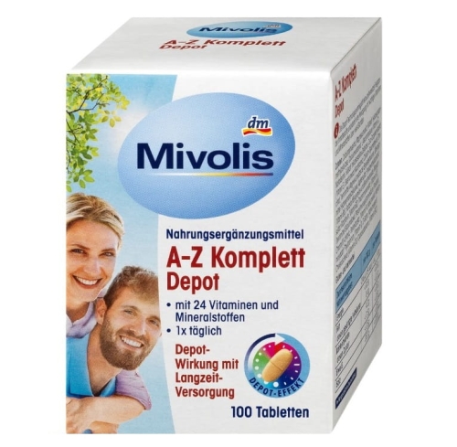 Mivolis Kompleks witamin i minerałów A-Z w tabletkach 138 g 100 szt.jpg