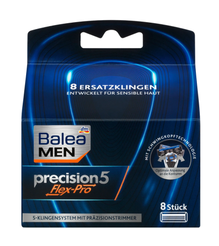 Balea MEN Wkłady wymienne do maszynki precision5 Flex-Pro 8 szt.png