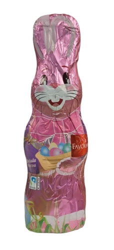 Favorina Figurka Wielkanocny Zajączek z czekolady mlecznej 125g różowy.jpg