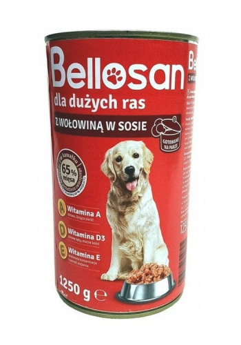 Karma dla psów dorosłych z wołowiną Bellosan 1,25 kg.JPG